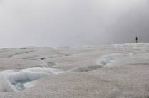 Explorando a geleira de Columbia Ice Fields, no Jasper National Park, em Alberta, no Canadá